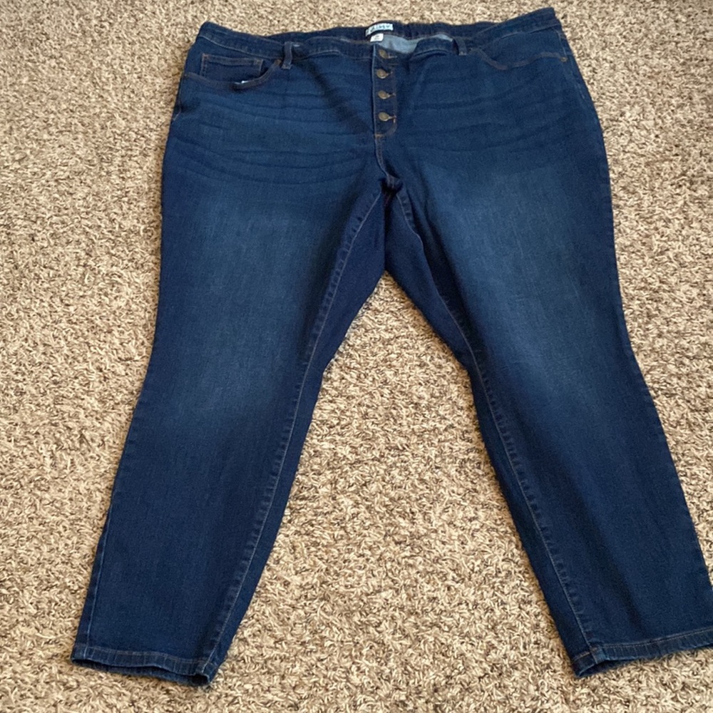 Ava & Viv | Button Skinny Jeans